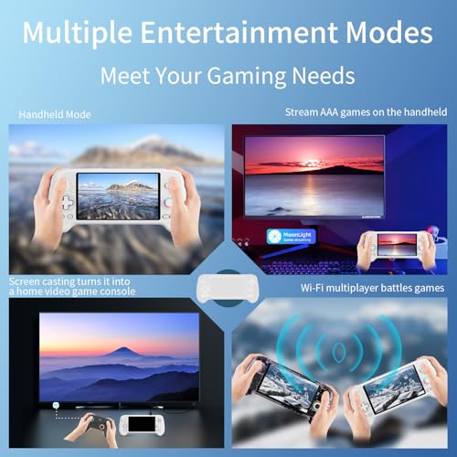Handheld Retro Gaming Console 5.48” AMOLED Display Android 14 8K TV Output Portable Video Game Console White 512G K803