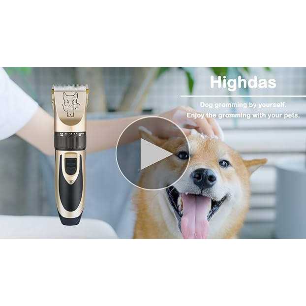 Dog Grooming Kit Clippers Low Noise Electric Quiet Rechargeable Cordless R68785