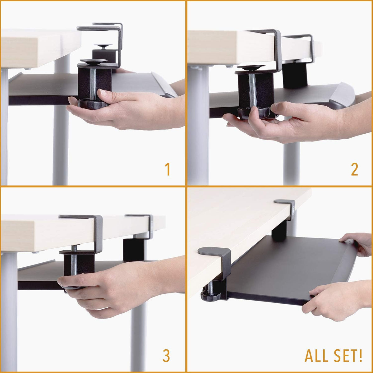 Small Clamp On Keyboard Tray, 20 x 11.75'' B305