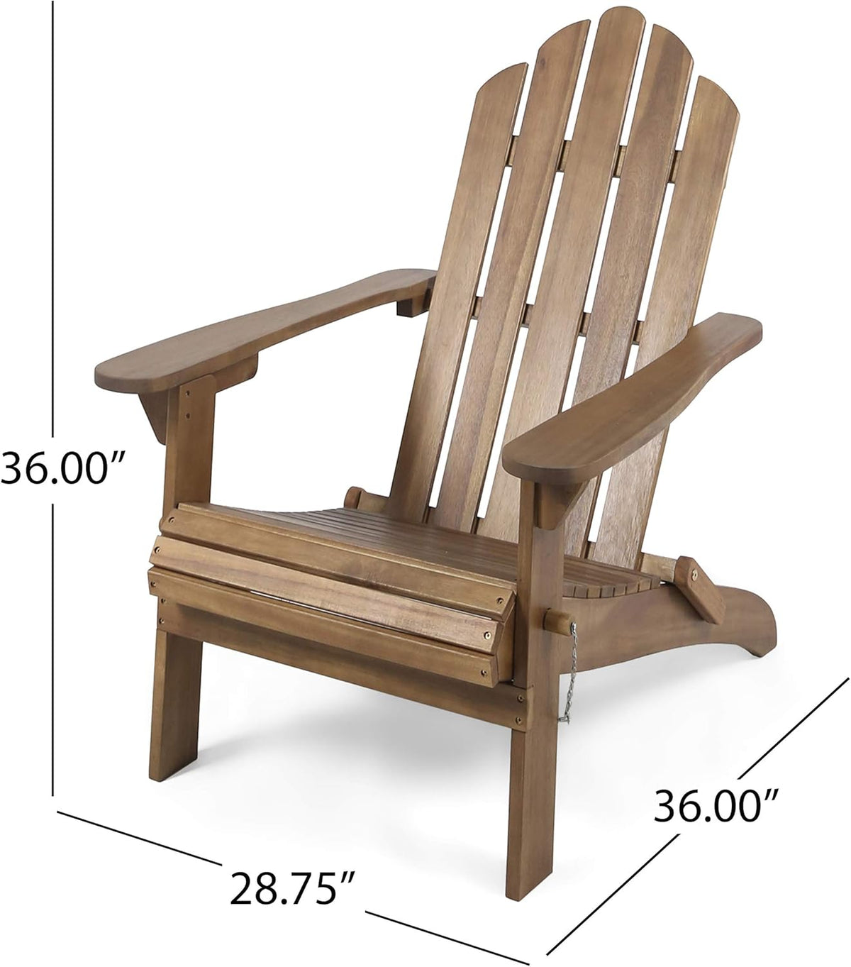 Foldable Acacia Wood Adirondack Chair Y81824