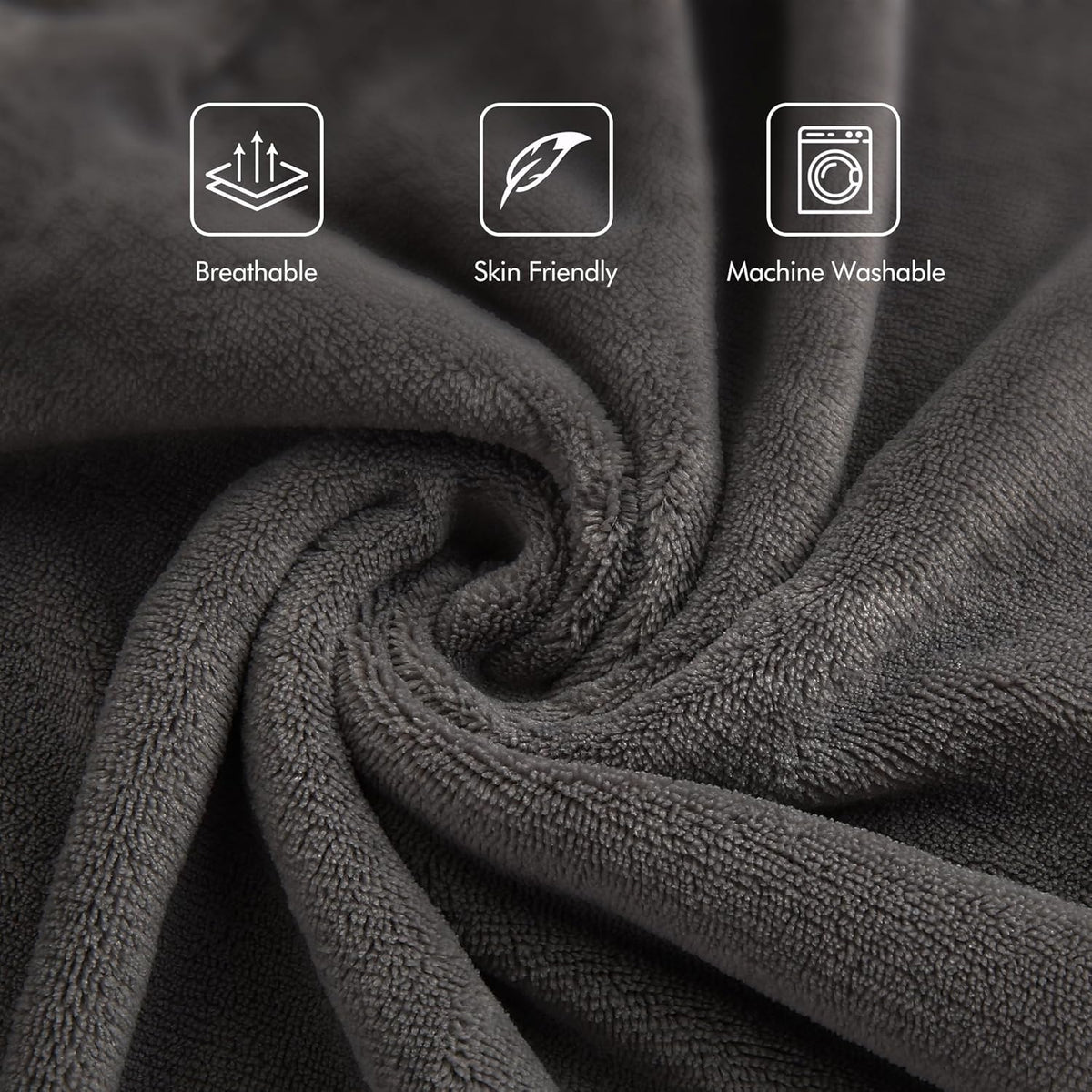 Full Size Electric Blanket 72"x84" Dark Gray O440