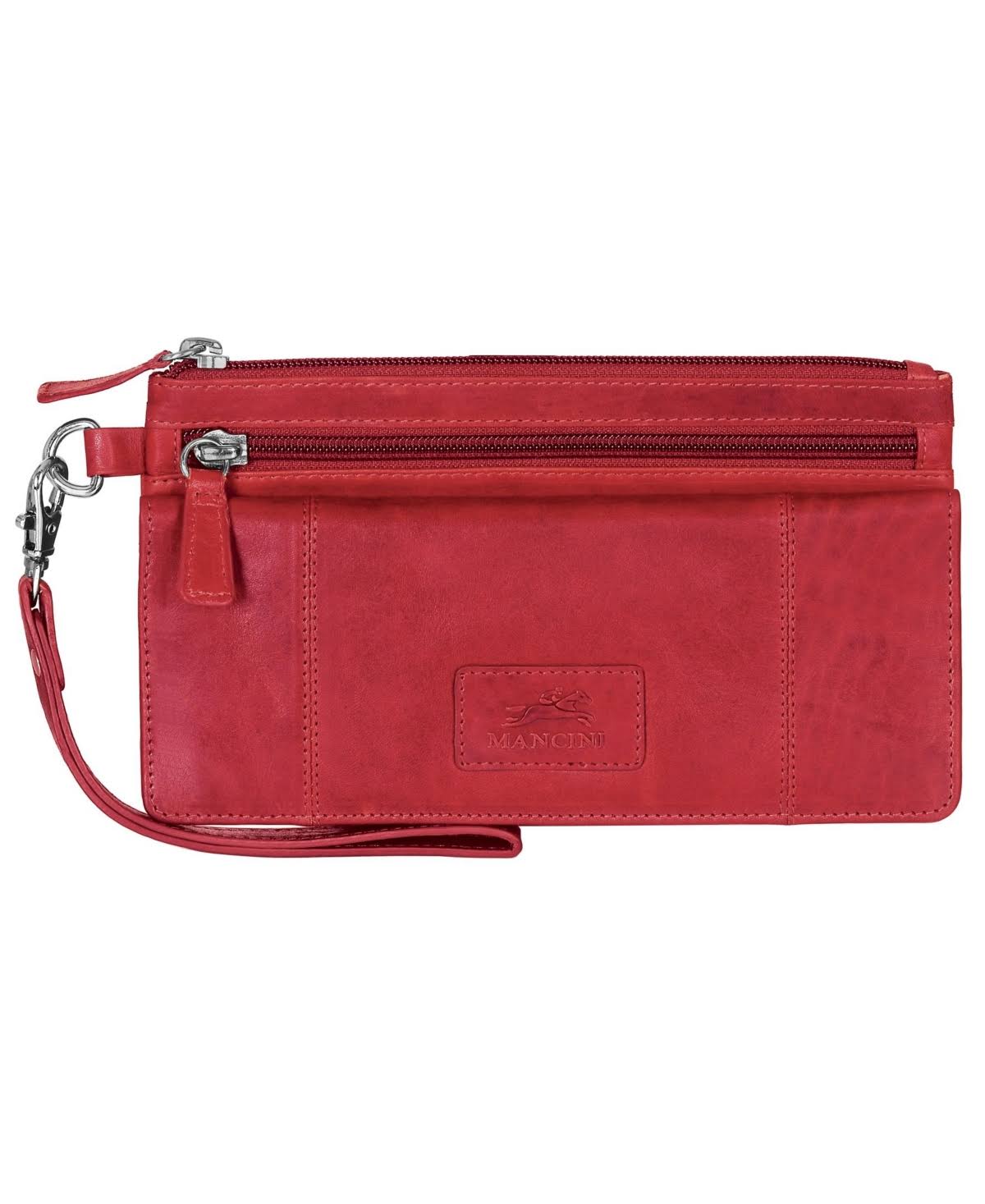 Red RFID Wristlet Clutch Wallet J1705