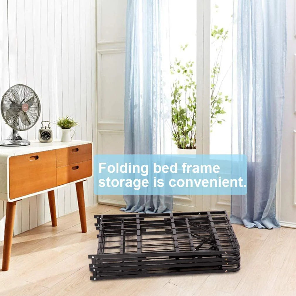 Black 14 Inch Metal Twin Size Bed Frame R6040