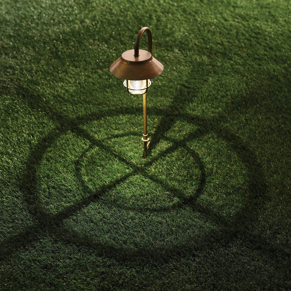 4pk Antique Brass Solar Pathway Lights E9126