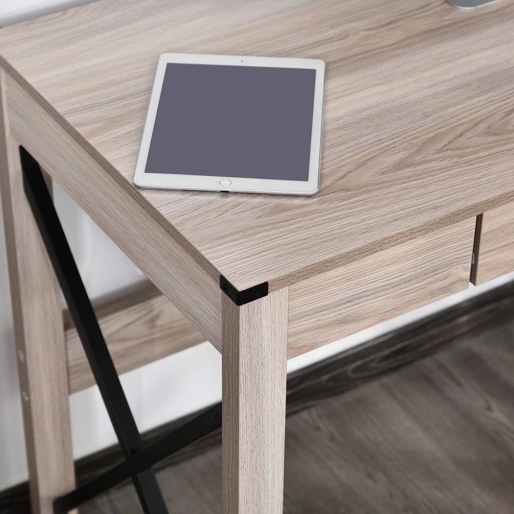 44 inch Rustic Writing Desk with Storage Drawer Y8233