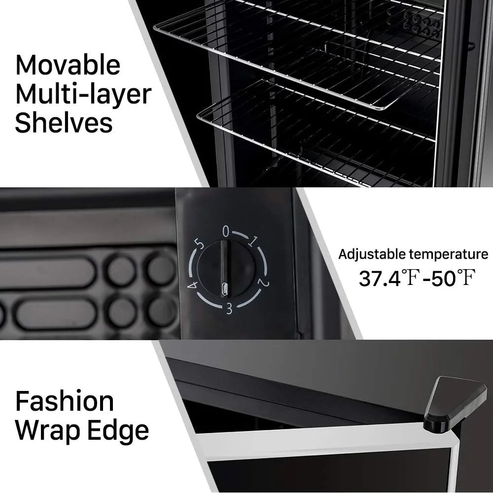 120 Can Beverage Refrigerator Glass Door Stainless Steel N767