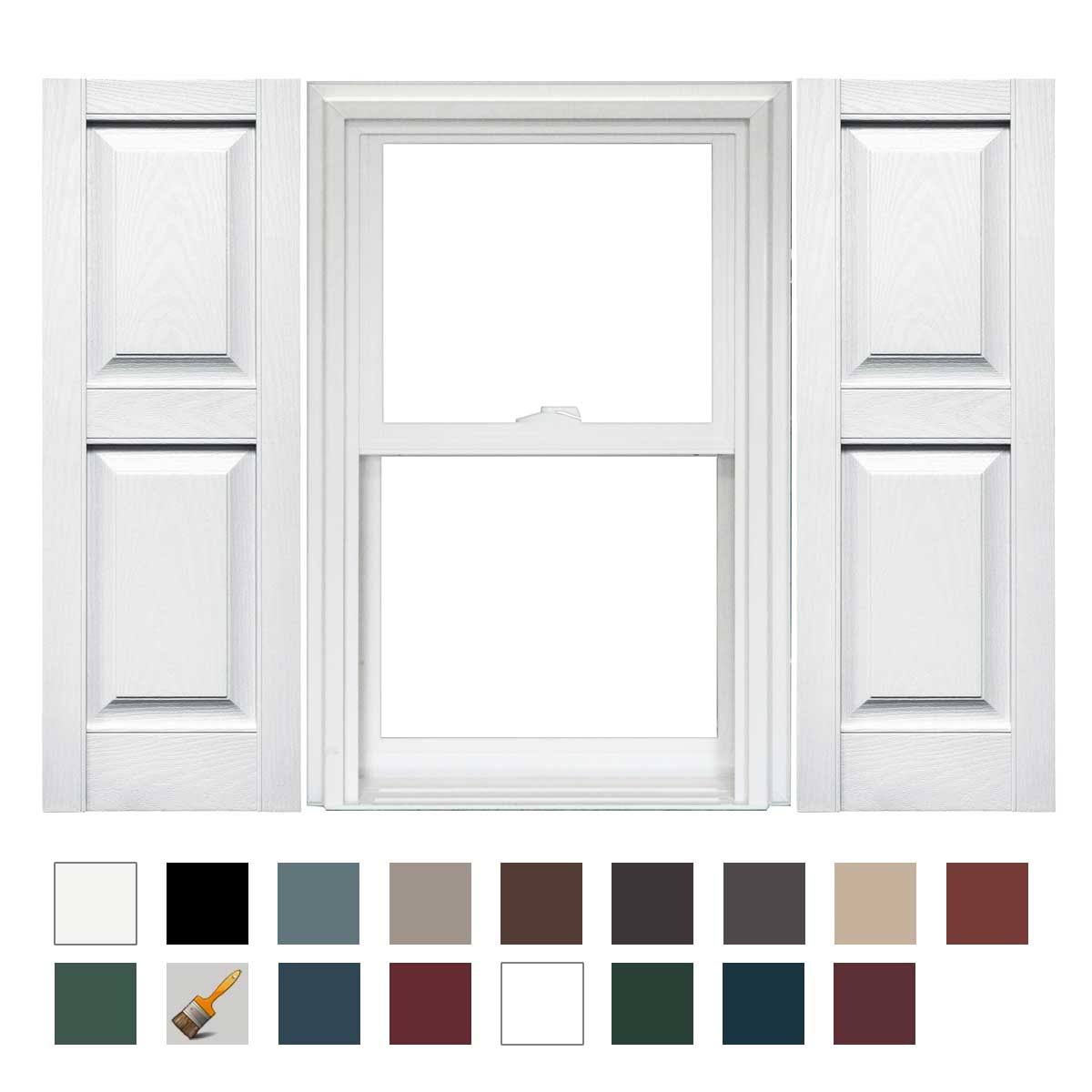White Vinyl Shutters (1 Pair) 14.75 x 75 C85928