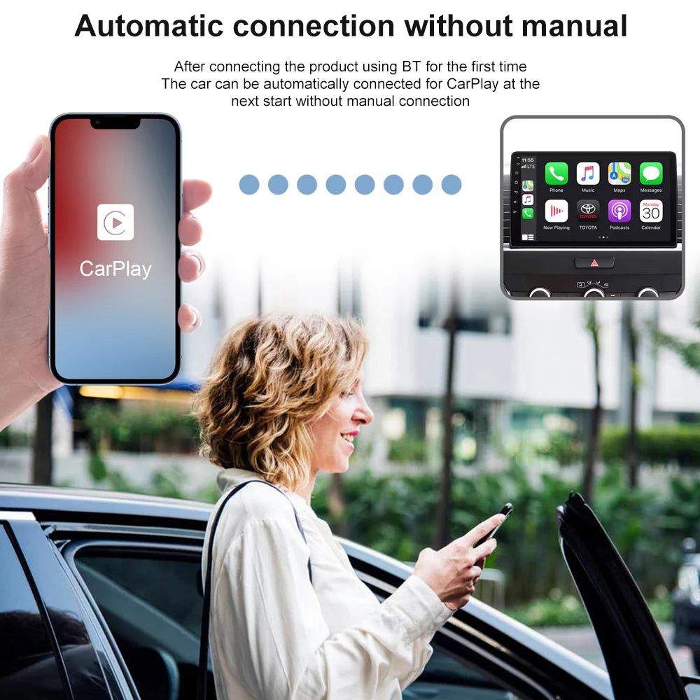 Car Adapter for Apple Cell Phone Carplay Wired to Wireless Smart Box C269