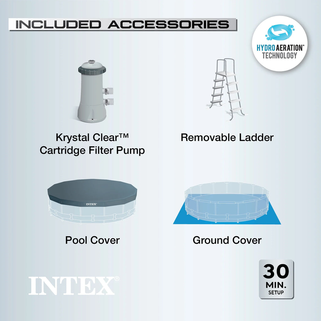 20ft x 52in Above Ground Swimming Pool Set with Filter Pump Y94625