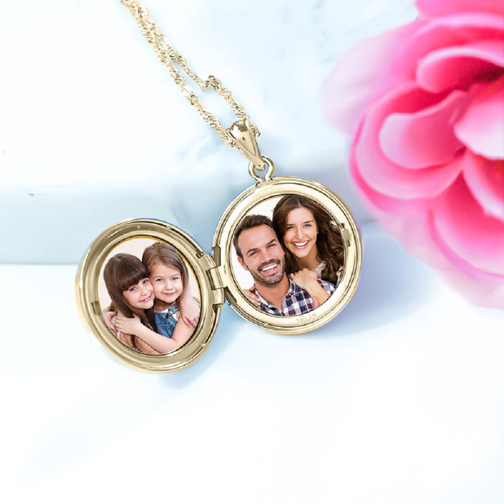 14K Yellow Gold Filled Round Locket Necklace Z864677