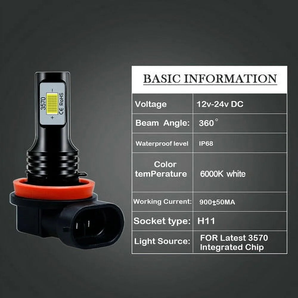 4x LED Headlight Hi/Lo Beam + Fog Light Bulbs U23366