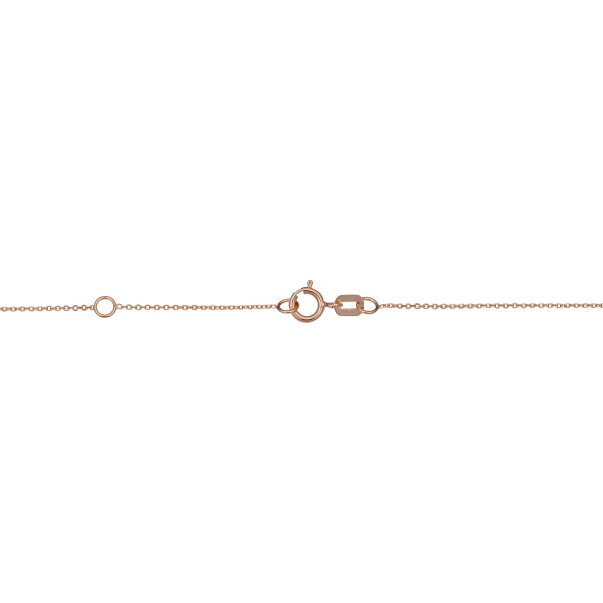 14k Rose Gold Twist Curved Bar Adjustable Length Necklace N916