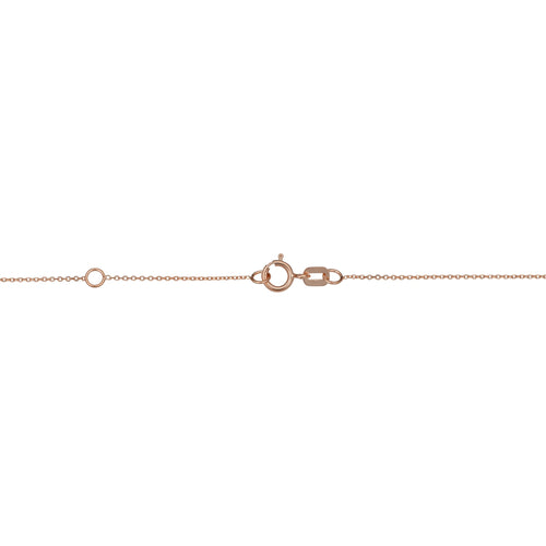 14k Rose Gold Twist Curved Bar Adjustable Length Necklace N916