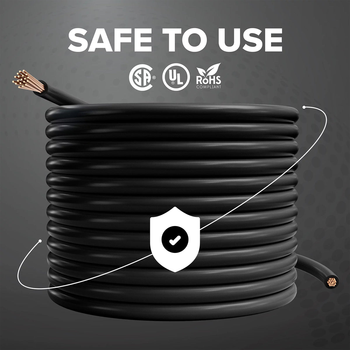 50 Feet 12 AWG Insulated Stranded Copper THHN THWN Wire Black E91302