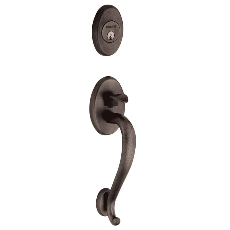 Distressed Oil-Rubbed Bronze Handleset with Classic Knob V759278