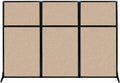 Portable Wall Divider with Charcoal Gray Fabric Panels N601