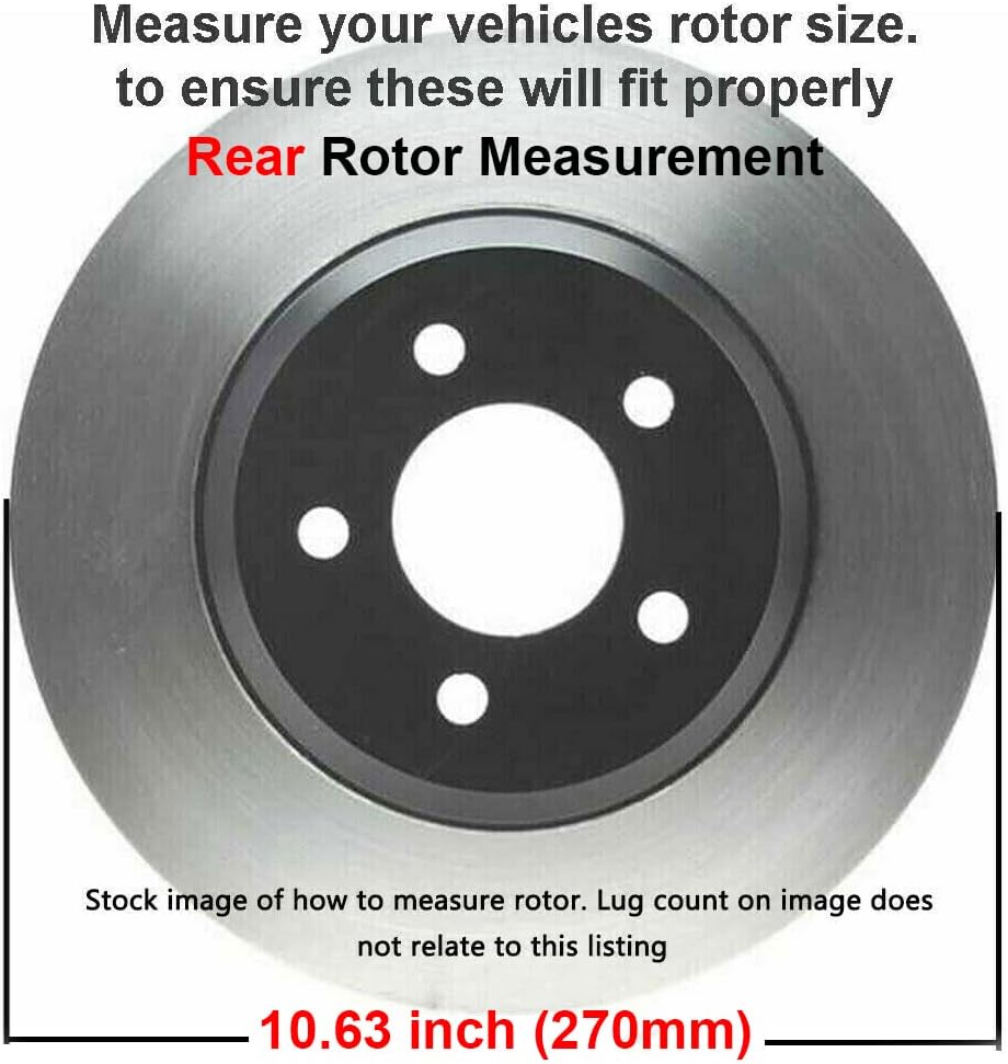10pc Front and Rear Disc Rotor and Brake Pad Set J82789