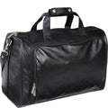 18" Leather Carry on Weekend Duffel Black G12531
