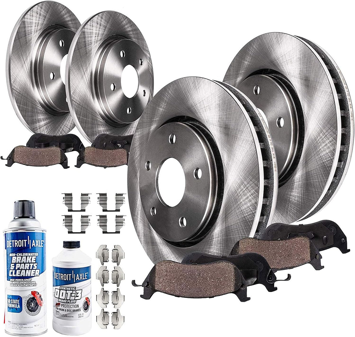 10pc Front and Rear Disc Rotor and Brake Pad Set J82789
