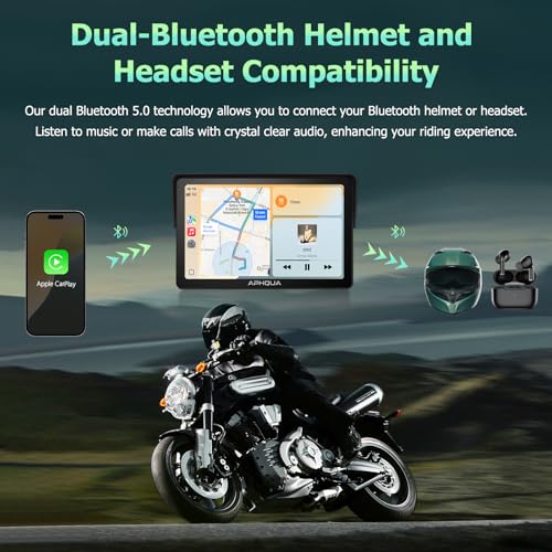 7-Inch Motorcycle GPS Navigation System with Apple CarPlay & Android Auto U6723