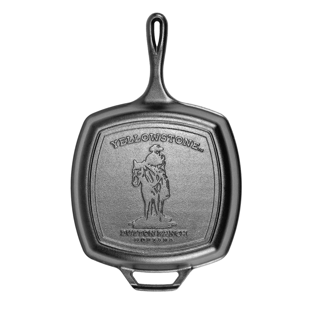 10.5 inch Seasoned Square Cast Iron Grill Pan Y705579
