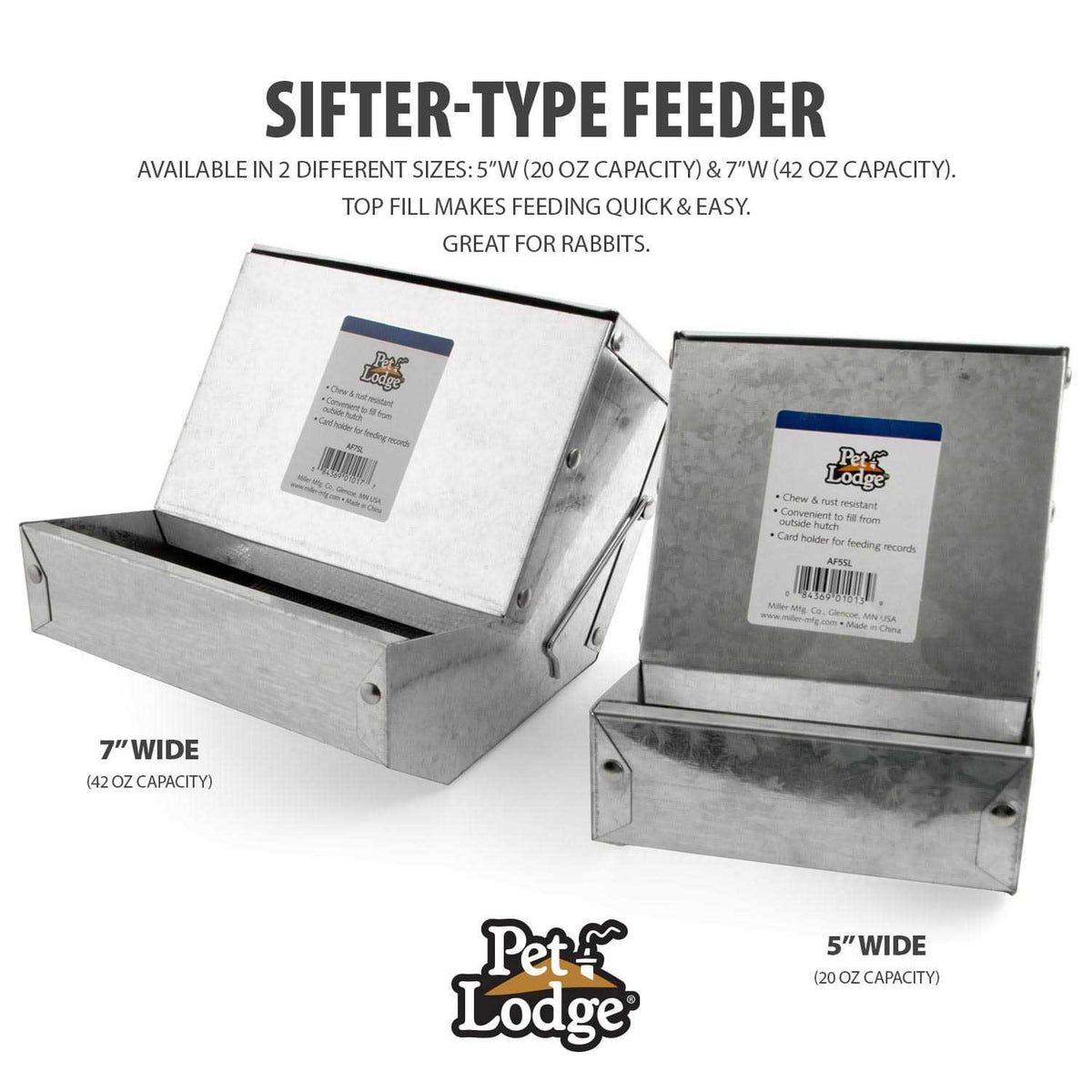 Pet Feeder with Sifter Bottom & Lid R8867