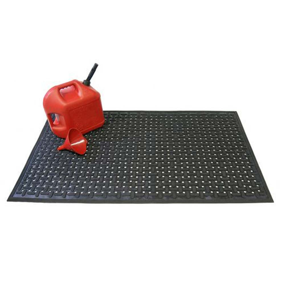 Anti-Slip Grease Proof Kitchen Mat, 3/8 x 36 x 60, Black Z12436