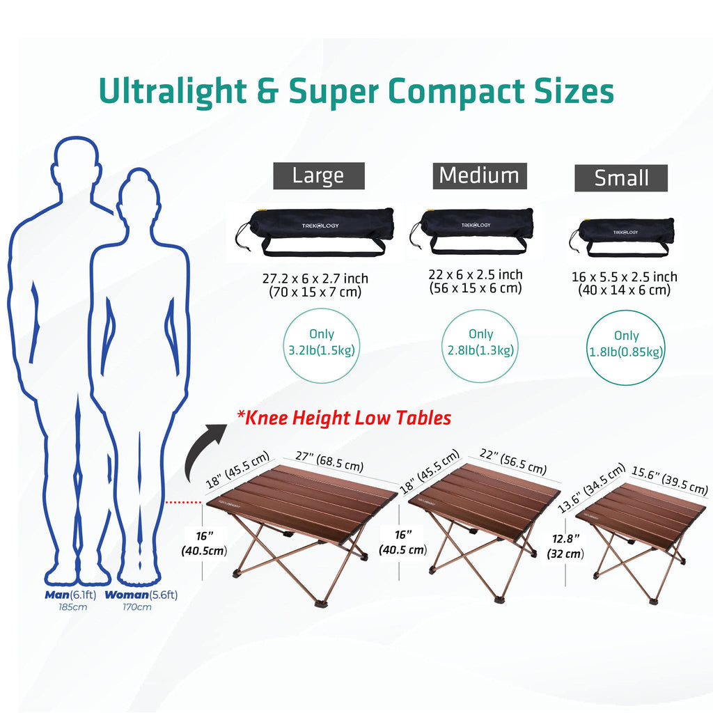Blue Aluminum Portable Camping Side Table V265619