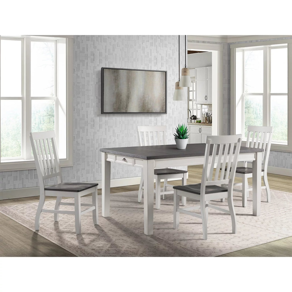 White Dining Table with Storage E6560