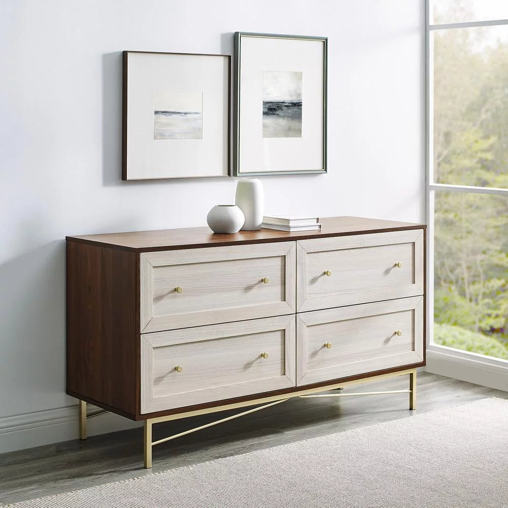 56" 4-Drawer Modern Bedroom Dresser C335