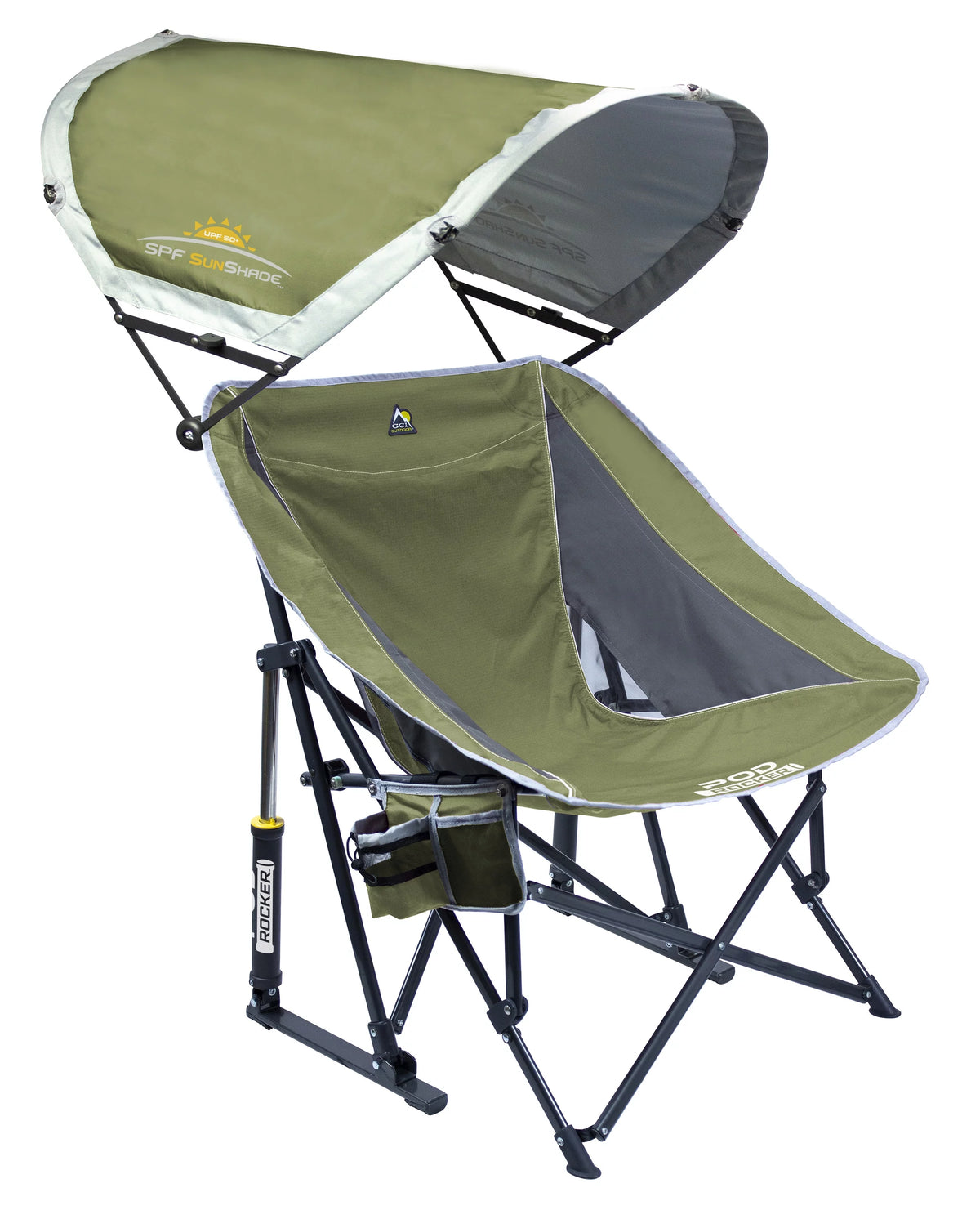 Loden Green Outdoor Rocker with SunShade B36213