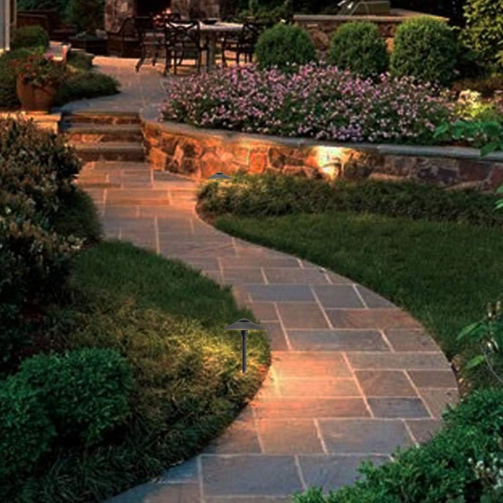 Black Cast-Aluminum Outdoor Path Light 8PK N780