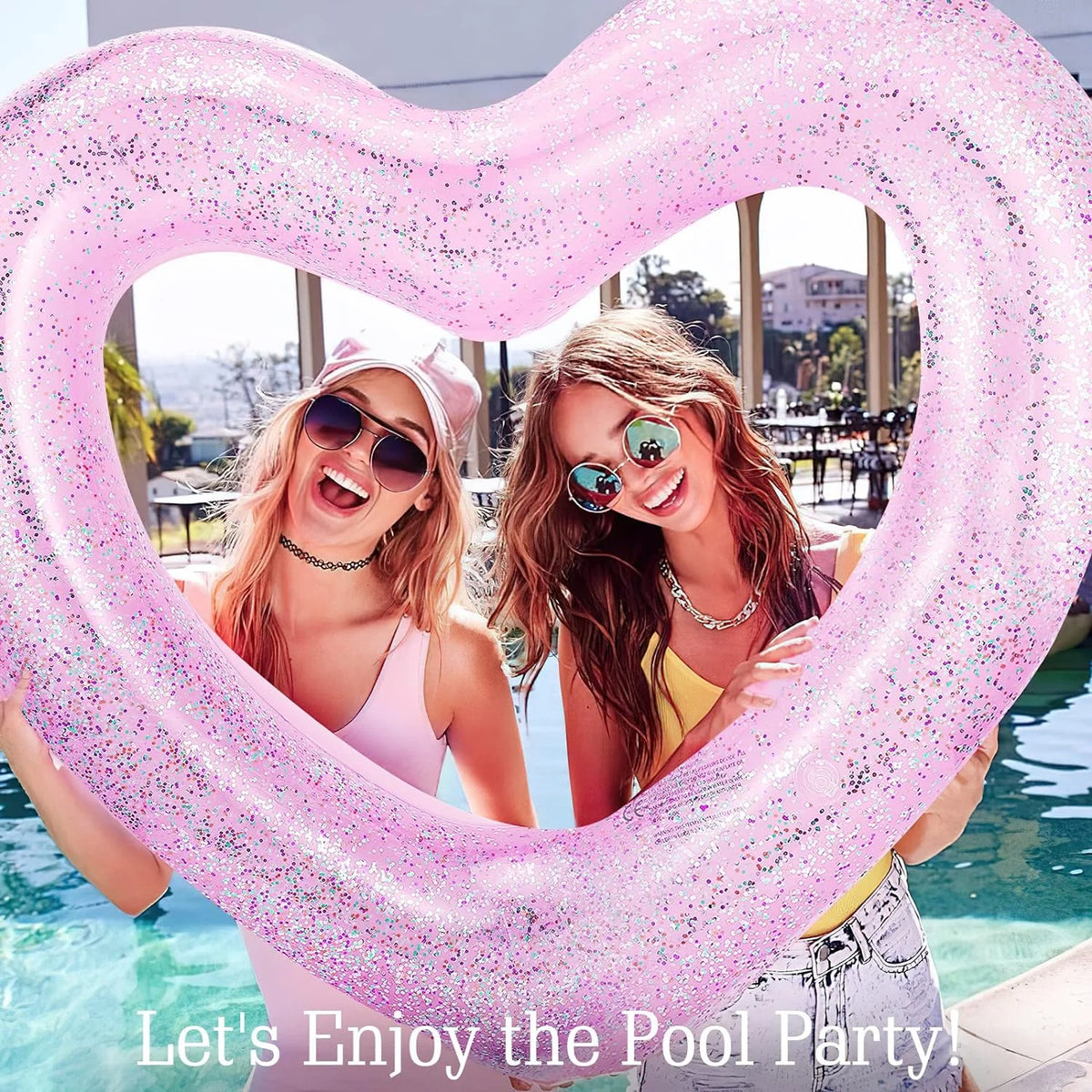 Heart Shaped Pool Float Tube Ring Q6014