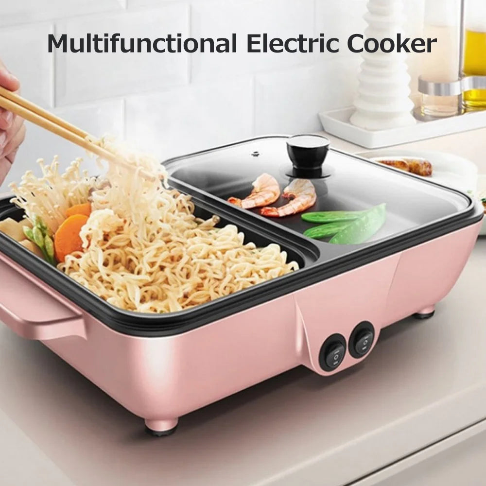 2L Electric Grill Pan Barbecue One Pot 1200W U45355