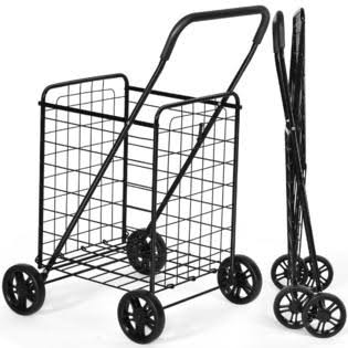 Folding Shopping Cart Utility Trolley Y63742