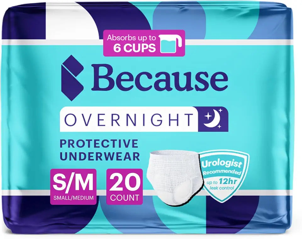Adult Disposable Incontinence Underwear, White, Small/Medium, 20 Count U7860