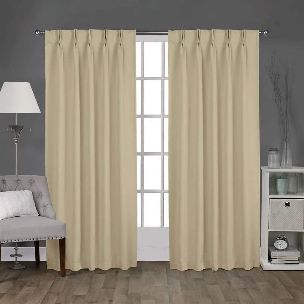 Beige Blackout Curtain 42x84 G8302