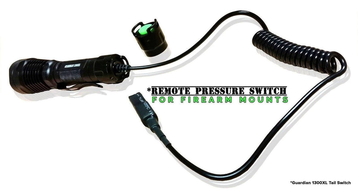 Rechargeable Tactical LED Flashlight with Remote Pressure Switch W771389