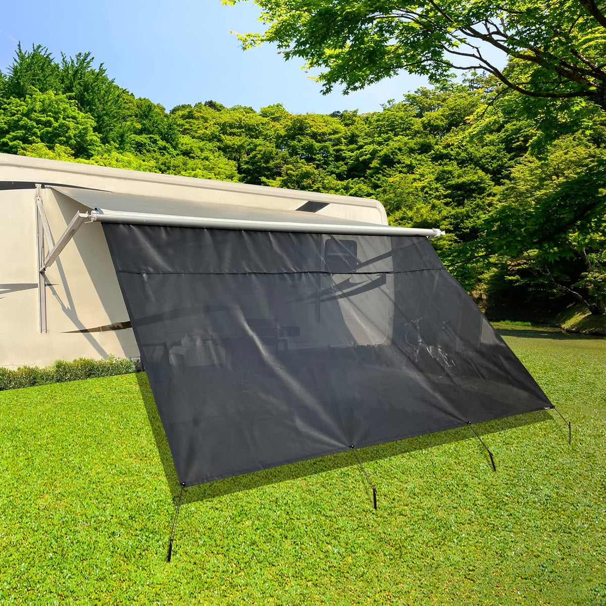 RV Awning Shade Screen 8'X10'3'' with Zipper Z1051