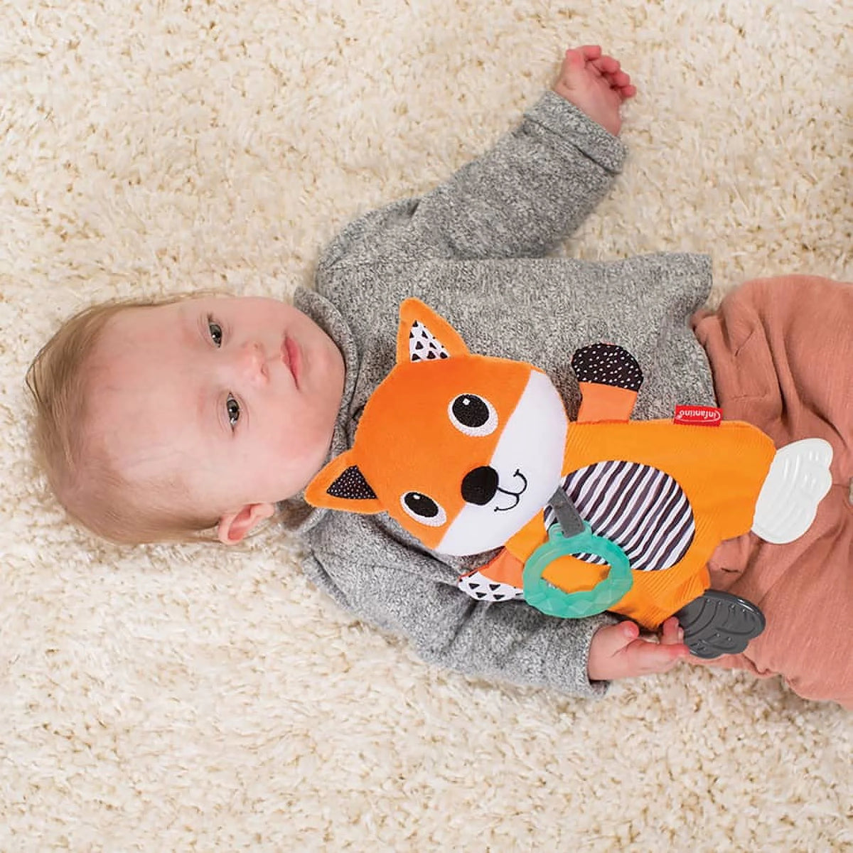 Fox Cuddly Rattle Textured Teether L949721