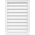 PVC Vertical Surface Mount Gable Vent with Brickmould Y1219