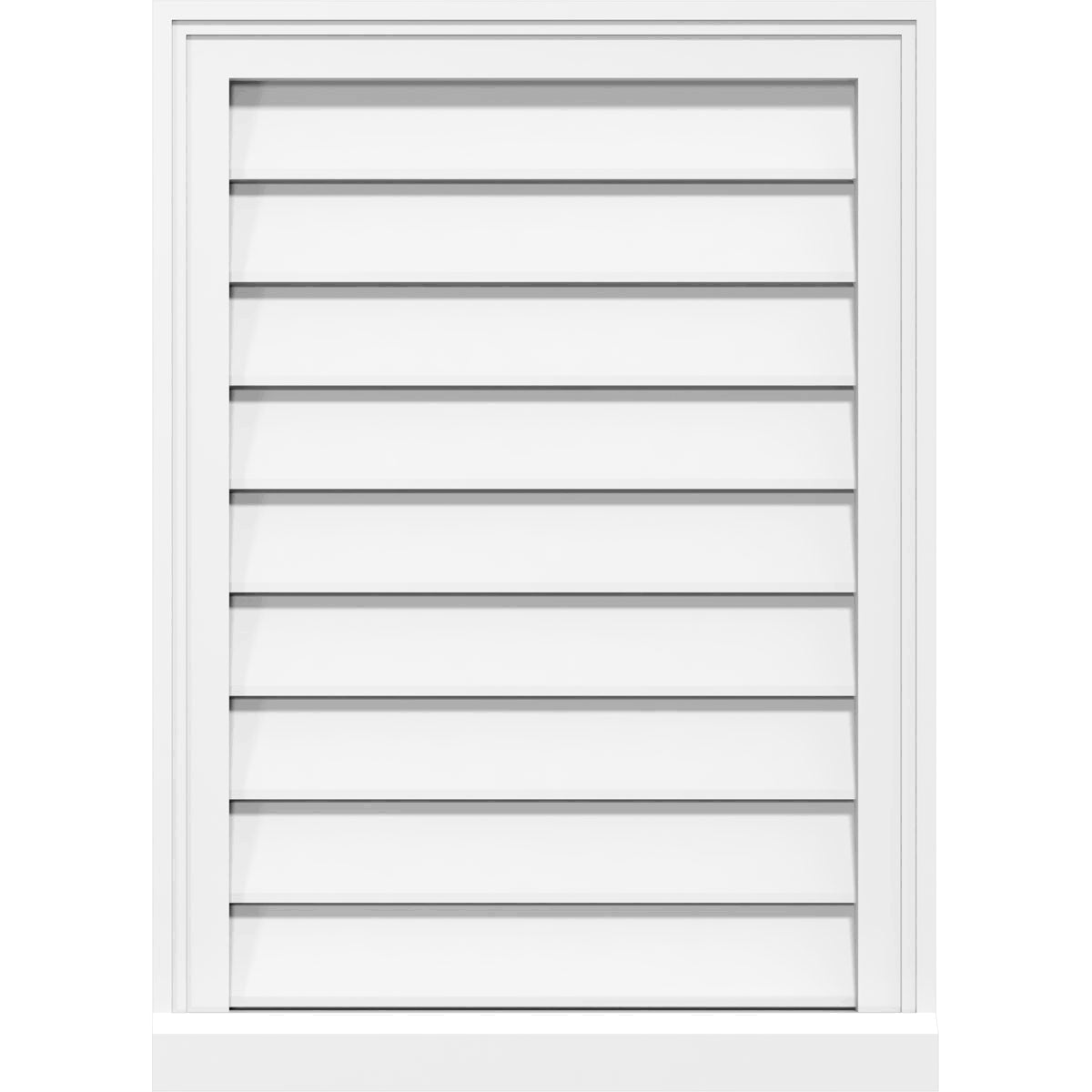 PVC Vertical Surface Mount Gable Vent with Brickmould Y1219