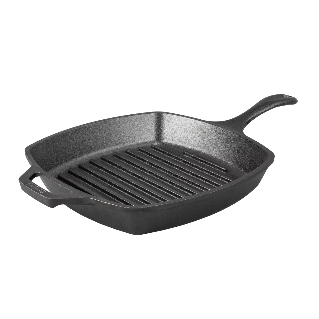 10.5 inch Seasoned Square Cast Iron Grill Pan Y705579