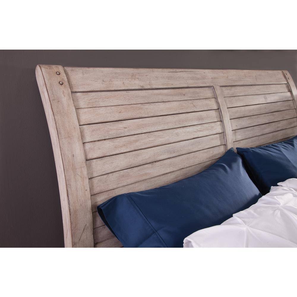 Whitewashed Queen Sleigh Headboard G3509