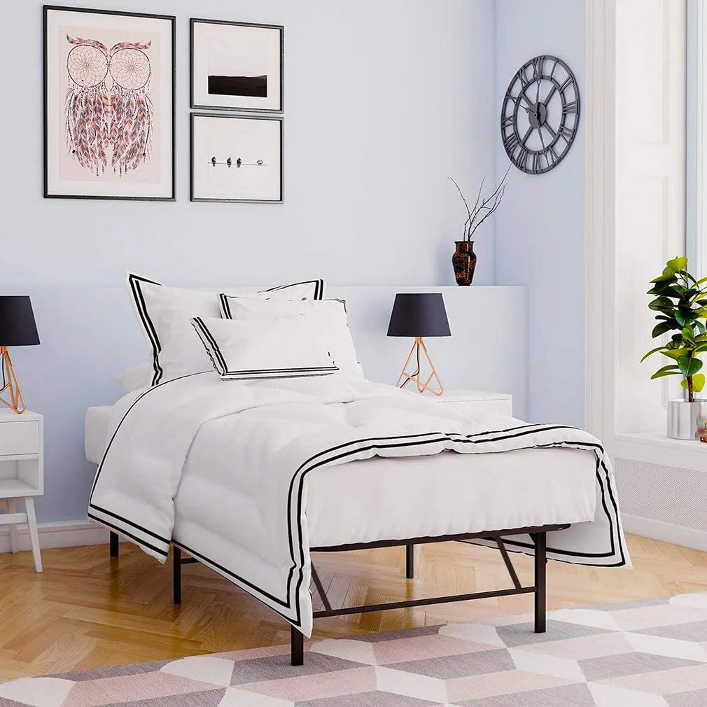 Black 14 Inch Metal Twin Size Bed Frame R6040