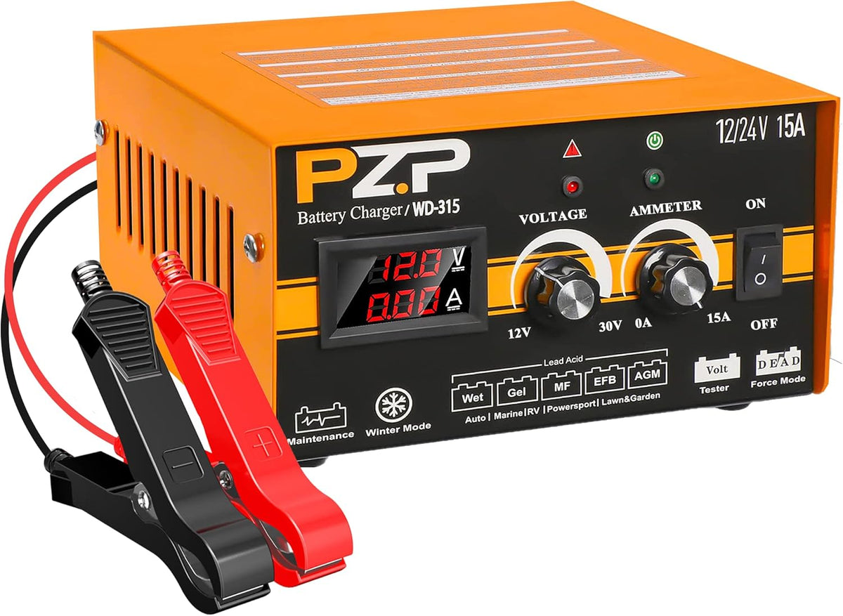Manual Battery Charger 12V/24V Automotive Car Truck Boat Battery Chargers Maintainer Trickle Charger M939