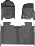 Black TPE Front & Rear Floor Mats for Ford F150 SuperCrew Y570