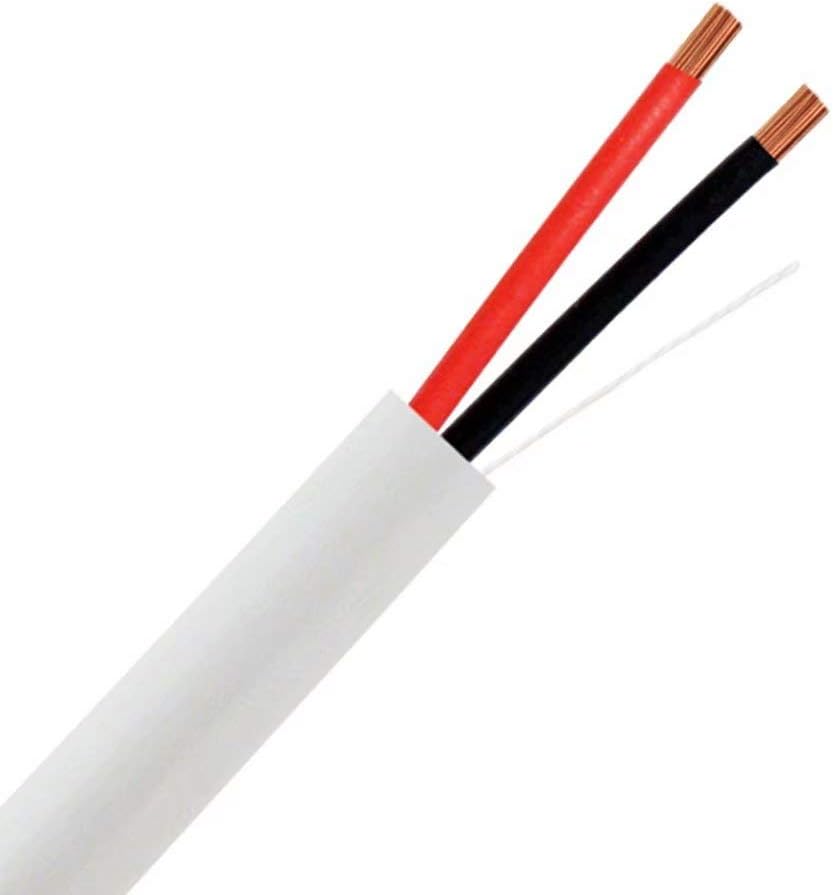 200Ft 16AWG 2 Conductor Oxygen Free Copper Speaker Cable White Q82948