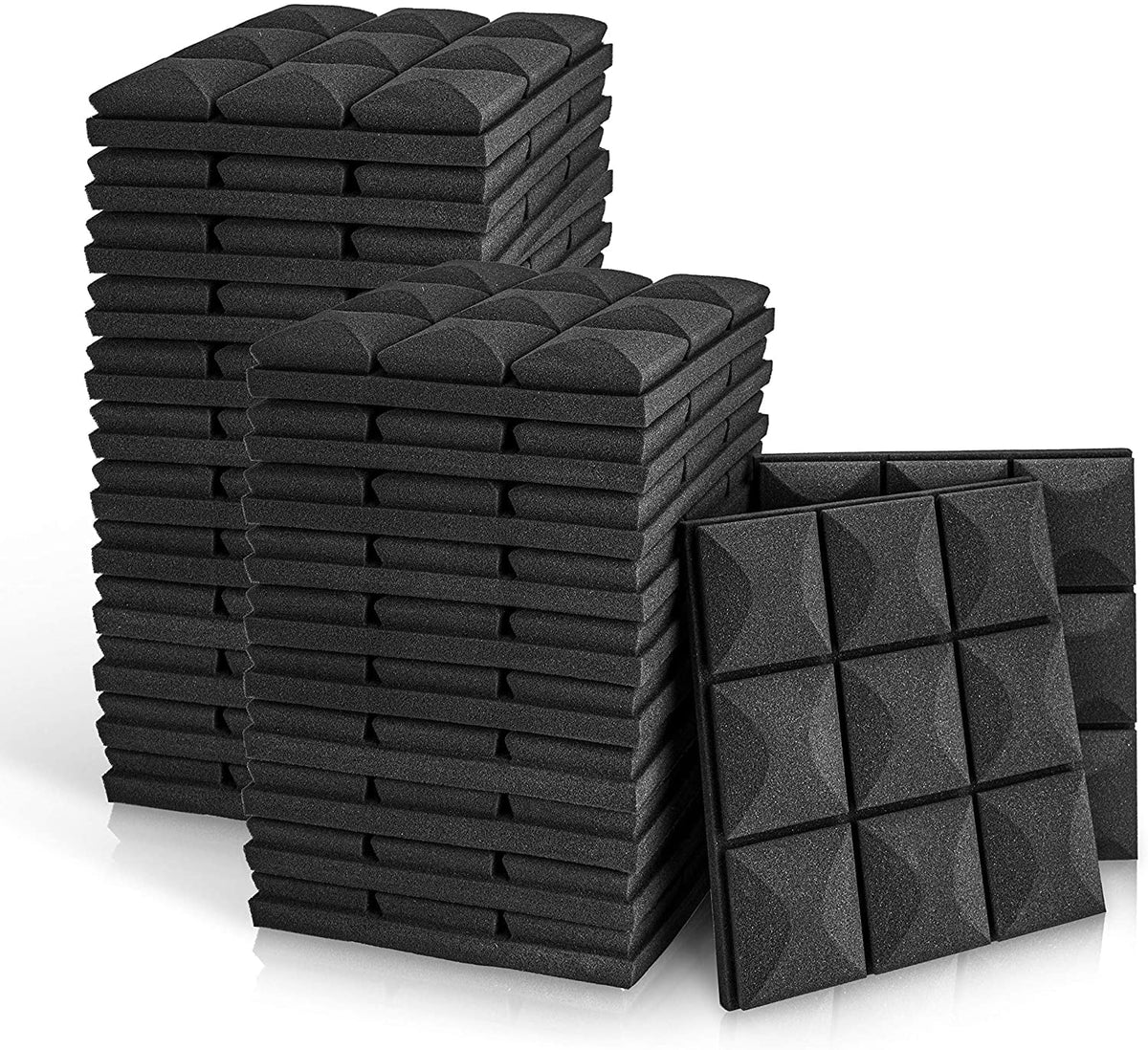 12 Pack Gray Acoustic Foam Panels V2837