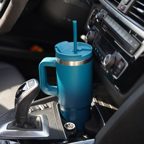 40 oz Insulated Stainless Steel Tumbler with Handle and 2 Straws N618938